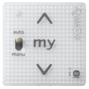 Commande radio murale SOMFY IO SMOOVE tactile auto/manu module central, couleur blanc, vendu SANS cadre