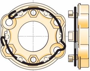 Support pour moteur Ø 50/60 SOMFY laqué ivoire