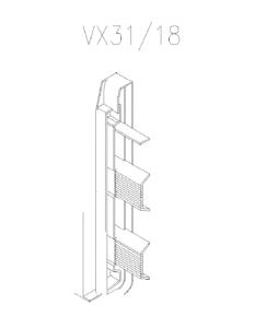 Embout de trappe de visite Blanc pour coffre VX18 SOPROFEN