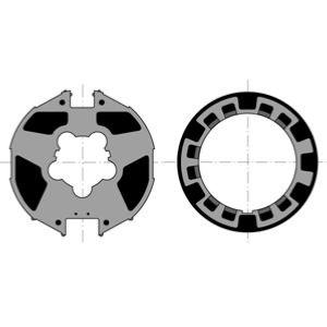 Jeu roue + couronne SOMFY pour moteur Ø 60mm SOMFY/SIMU pour tube IMBAC Ø 85mm