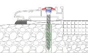 Vis de fixation étanche SPTR-E-S 6 x 60 mm pour seuil handicapé