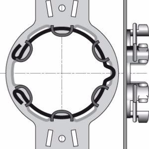 Support pour moteur Ø 50 SOMFY, pour caisson VEKA, KOMMERLING, POLYRENS