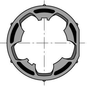 Roue pour moteur Ø 50 SOMFY pour tube Ø 50mm clip dur