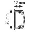 Moulure Atriane adhésive 22x12 mm sans cloison / Lg. 2 ml