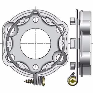 Support pour moteur Ø 50 SOMFY, version déportée