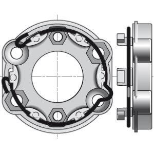 Support pour moteur Ø 50/60 SOMFY, modèle universel pour moteur LT