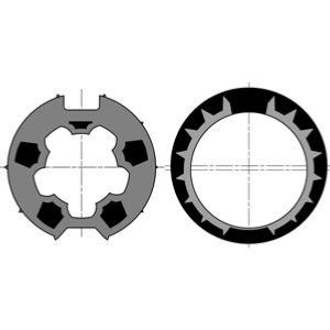 Jeu roue + couronne SOMFY pour moteur Ø 50mm SOMFY/SIMU pour tube WELSER Ø 63mm à goutte plate