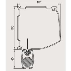 Joues pour store screen ZIP SOPROFEN, coffre de 101 mm (Vendues par paire)