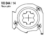 Plaque support moteur coté droit pour coffre SOPROFEN CX14