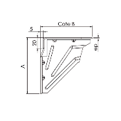 Cornière filante 2,40 m pour reconstruction d'appui 103 x 115 mm