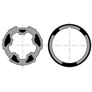 Jeu roue + couronne SOMFY pour moteur Ø 50mm SOMFY/SIMU pour tube ATES Ø 57mm