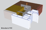 Vis de fixation étanche SPTR-E-S 6 x 60 mm pour seuil handicapé