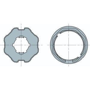 Jeu roue + couronne NICE pour moteur NICE gamme 45 pour tube octo de 60mmm