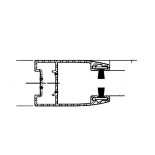 Coulisse aluminium avec joint pour lame ALU / PVC de 37 mm SOPROFEN, 2 x 3m