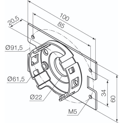 Support NICE compact bride pour moteur NICE pour ERAM