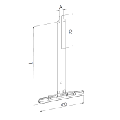 Attache tablier ZF a clipper longueur: 155 mm, pour lame de 8 mm d'épaisseur