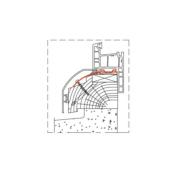 Patte de fixation déformable pour traverse basse - Dormant avec gorge de clippage 30 mm