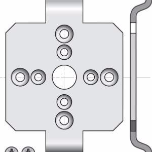 Support pour moteur Ø 50 SOMFY, pour caisson ZF