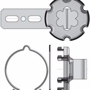 Support pour moteur Ø 50 SOMFY, à visser, avec déport de 20mm